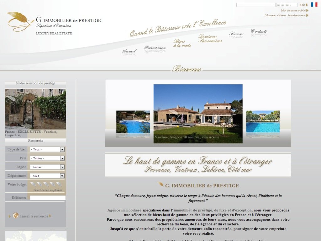 G. Immobilier de Prestige