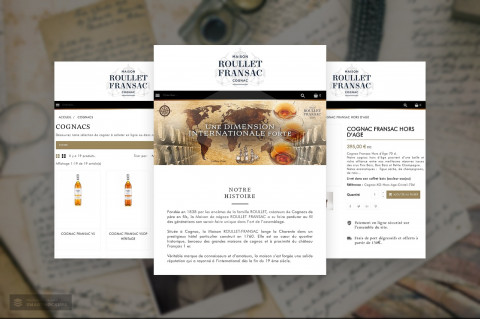 Création du site de vente en ligne de la Maison de Cognac Roullet-Fransac, Cognac (Charente)