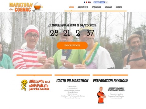 Création du site internet du Marathon du Cognac, Jarnac (16200)