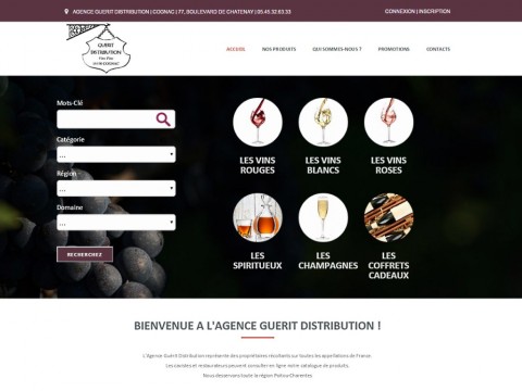 Création d'un site internet d'une agence commerciale spécialisée dans la vente de vins, Cognac (16100)