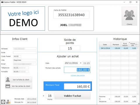 Développement Windev : Logiciel Gestion Fidélité Client près de Mantes-la-Jolie